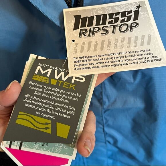 Mossi Blue Women's Sprint Windbreaker Jacket Large - Picture 6 of 12